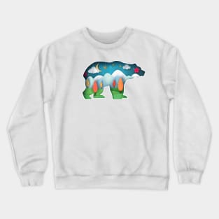 Bedtime Storybook Nature Bear Crewneck Sweatshirt